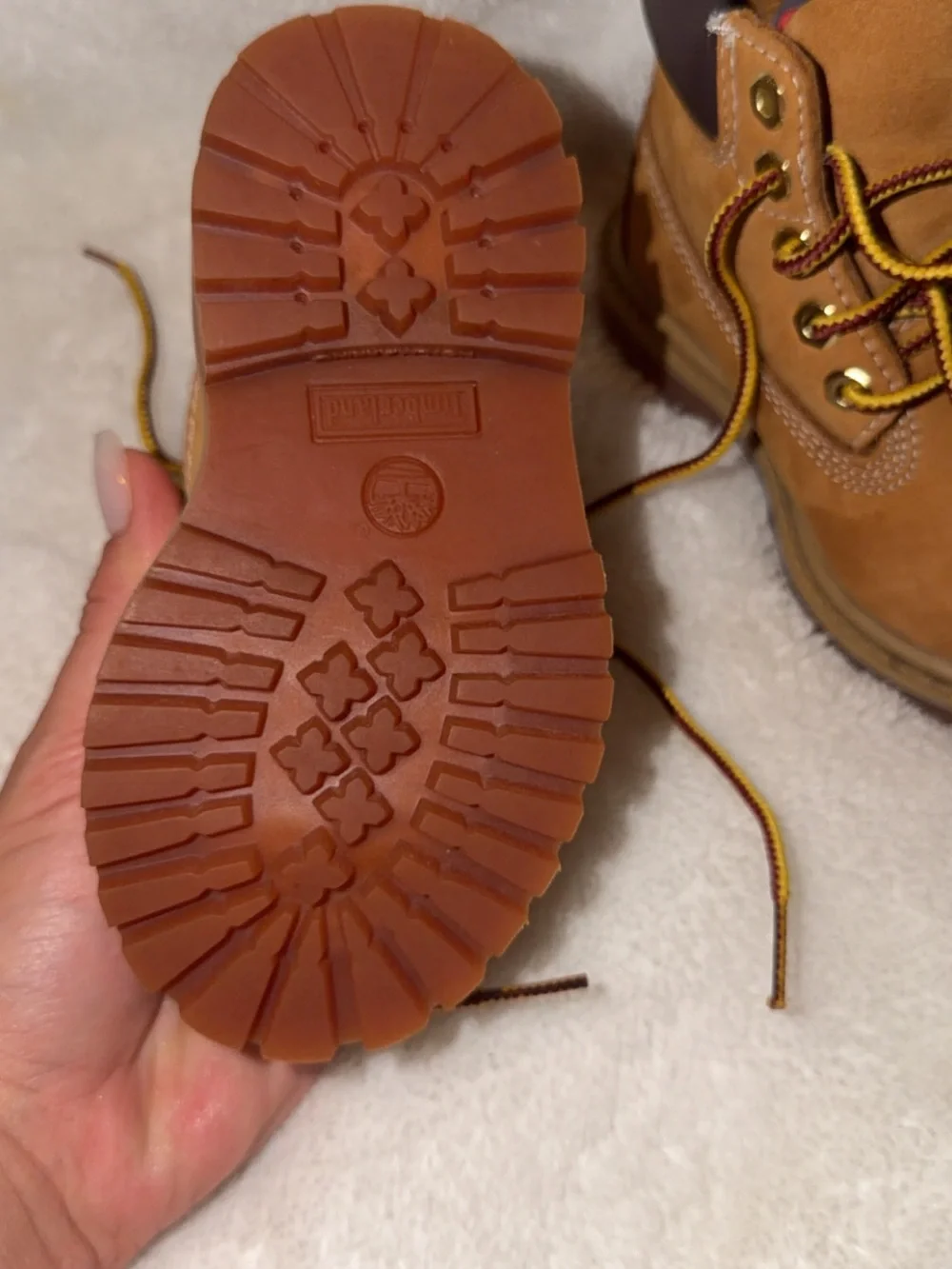 Timberland Kids Wheat Nubuck Lace-Up Hiking Boots